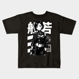 Goth Grunge Anime Manga Girl Cyberpunk Aesthetic Vaporwave Japanese Streetwear #3 Kids T-Shirt